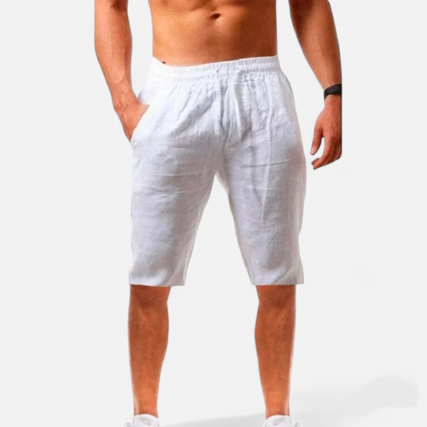 Locese | Men’s Cotton-Linen Summer Shorts – Refined Ease for Warm Days