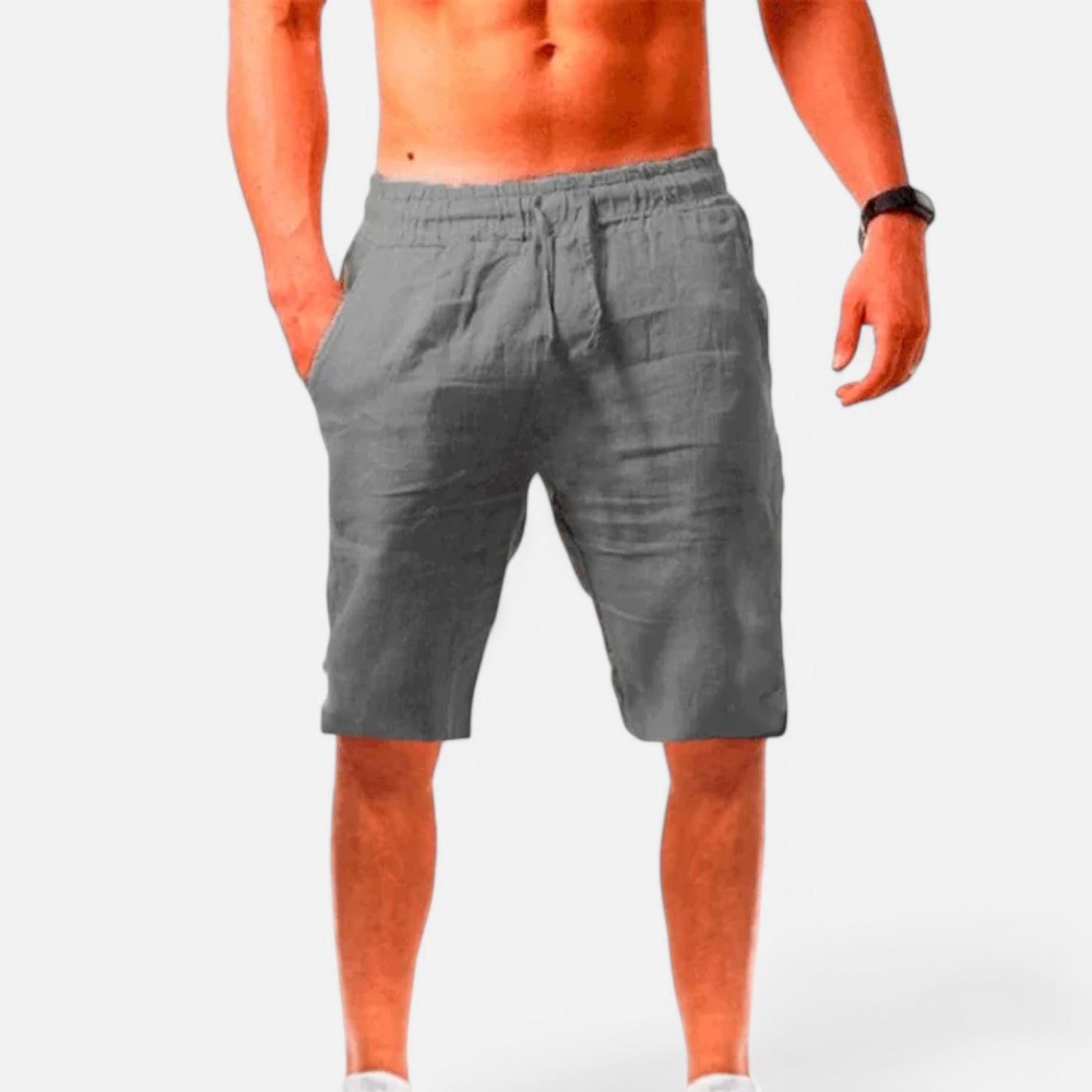 Locese | Men’s Cotton-Linen Summer Shorts – Refined Ease for Warm Days