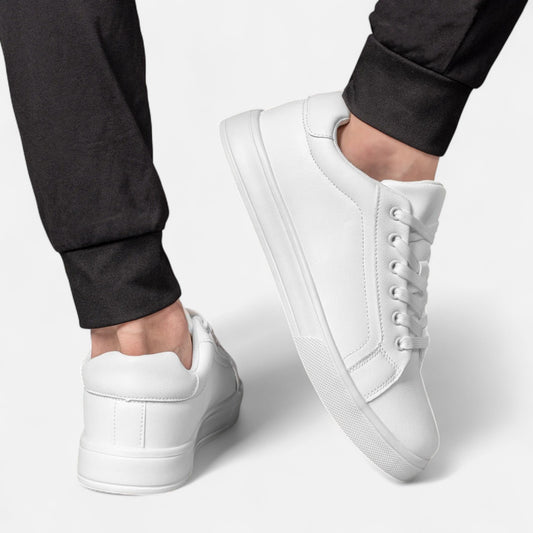 Locese | Men’s Leather Casual Sneakers – Everyday Comfort with Refined Street Appeal