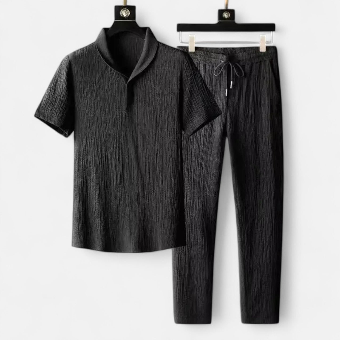 Locese | Men’s Ultra-Light Cotton-Linen Set – Breezy Minimalism for Effortless Summer Days