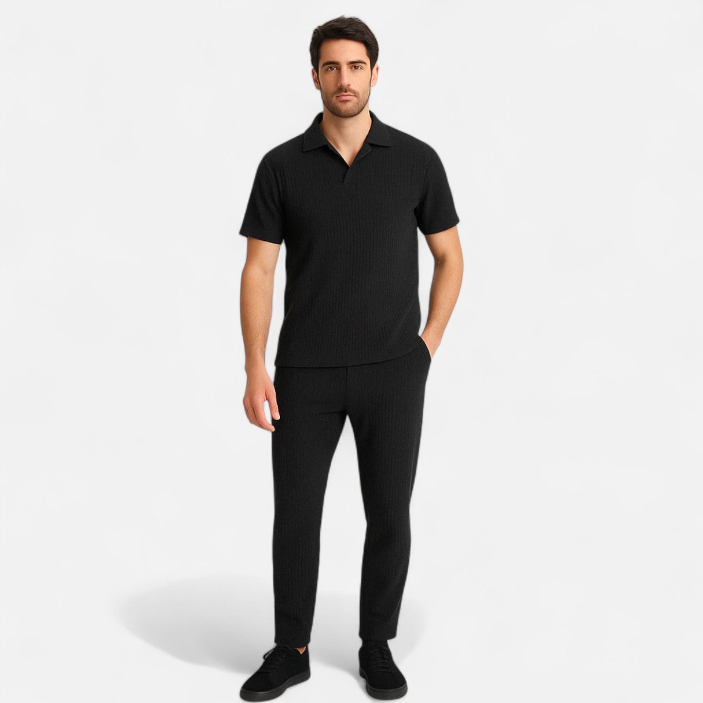 Locese | Men’s Ultra-Light Cotton-Linen Set – Breezy Minimalism for Effortless Summer Days