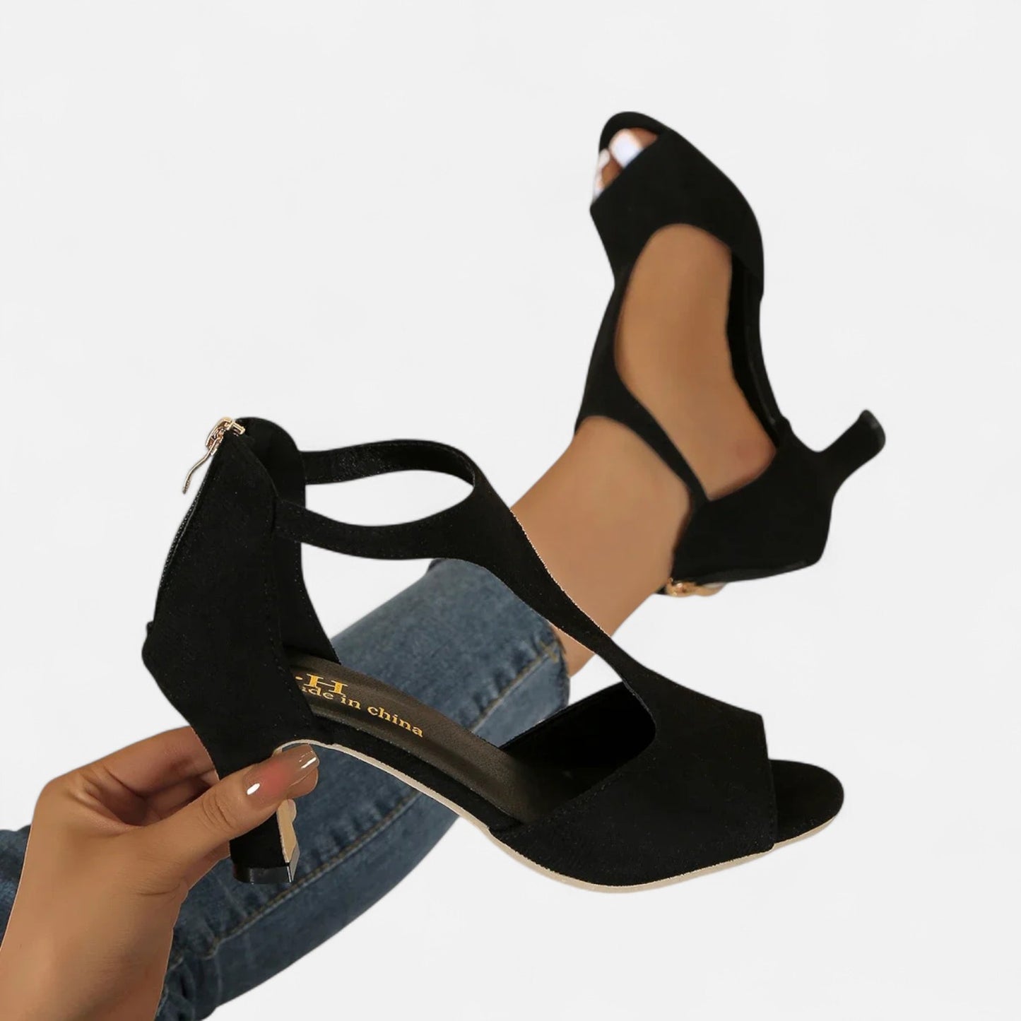 Locese | Women’s Stiletto Heeled Sandals – Sleek Simplicity with Summer Allure.