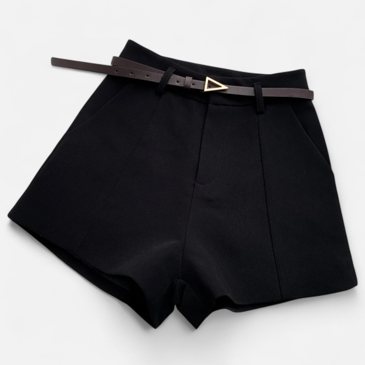Locese | Women’s High-Waisted A-Line Shorts – Tailored Charm with Vintage Grace
