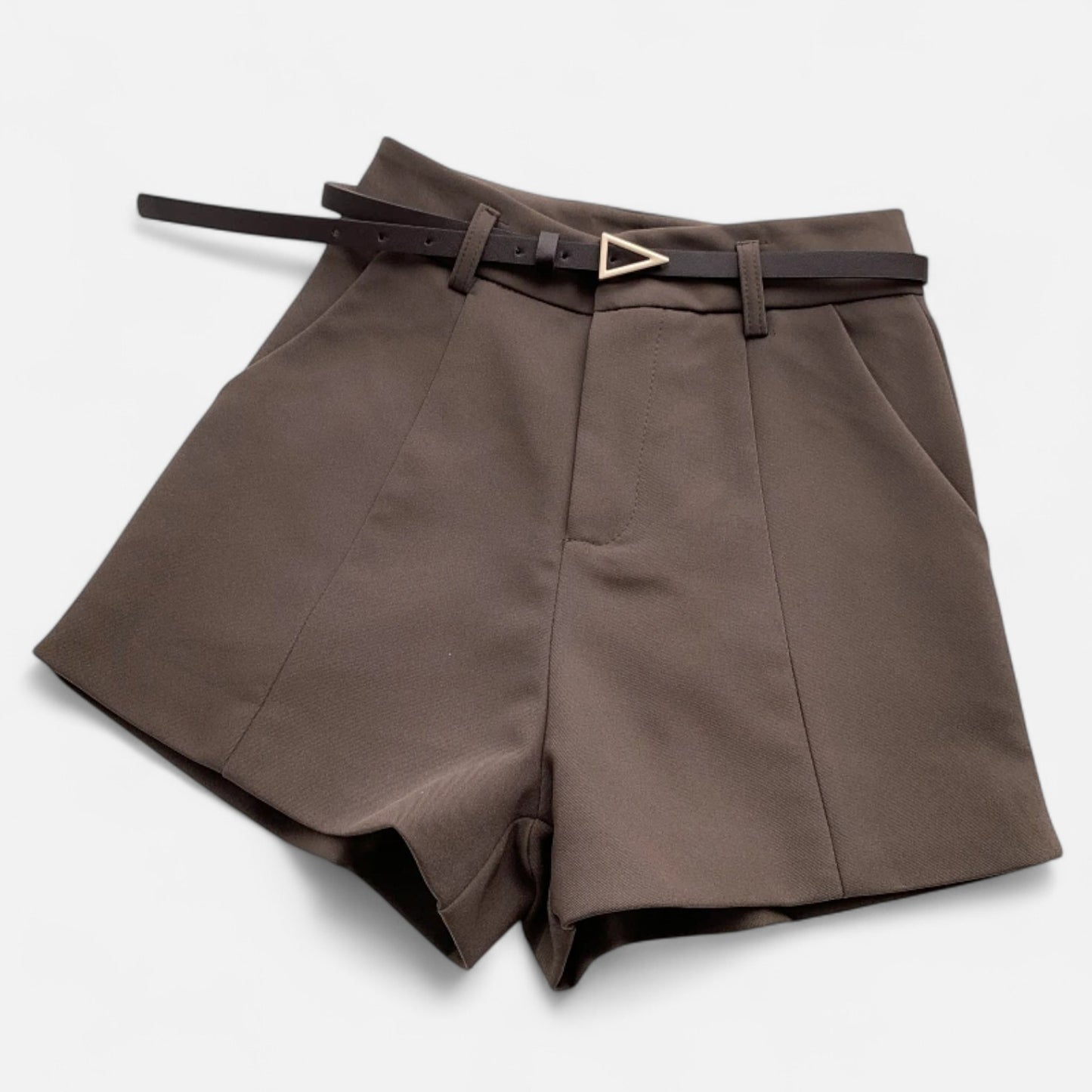 Locese | Women’s High-Waisted A-Line Shorts – Tailored Charm with Vintage Grace