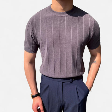 Locese | Men’s Luxury Knit Summer T-Shirt – Lightweight Sophistication with a Modern Edge