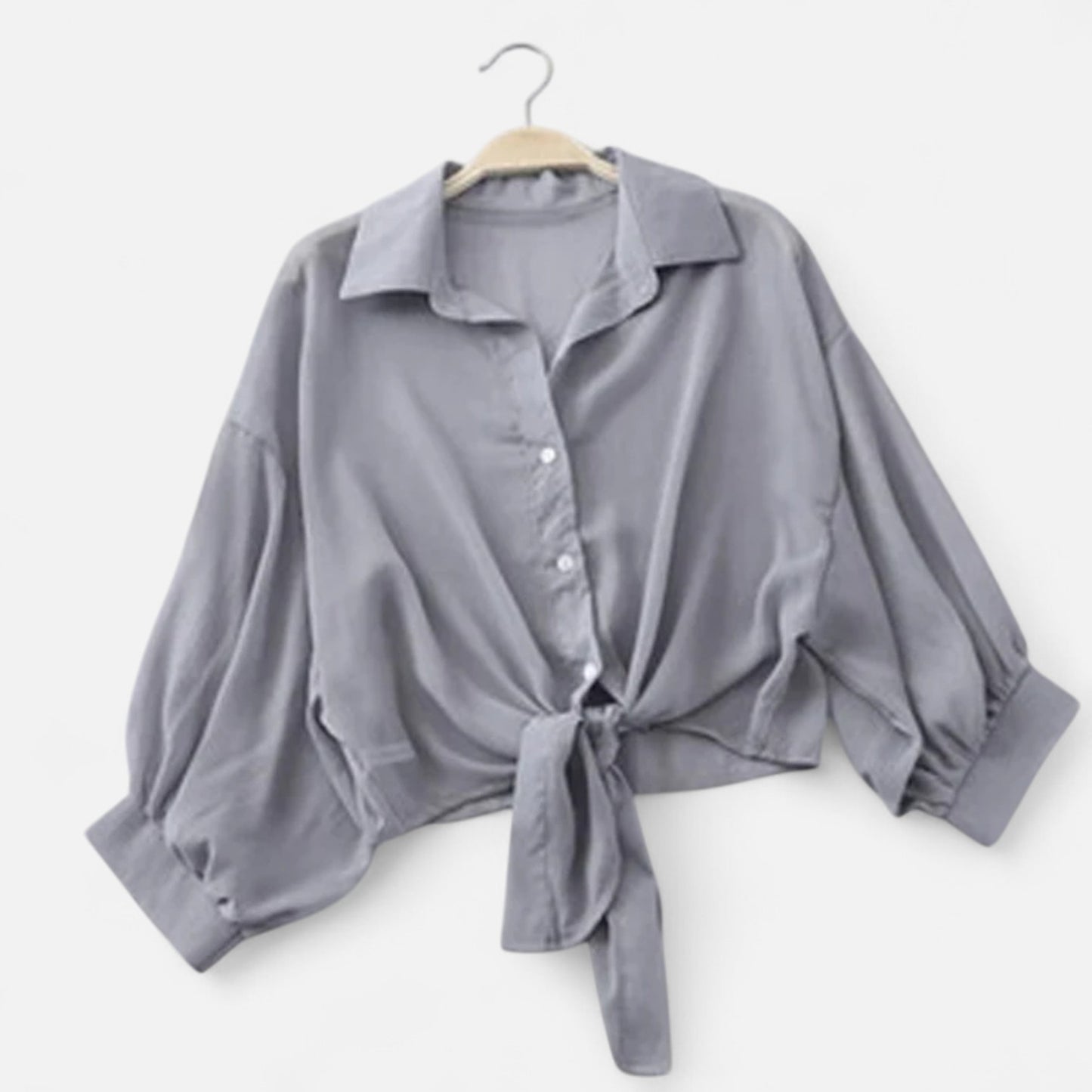 Locese | Women’s Summer Chiffon Blouse – Light Elegance with a Softly Cinched Waist