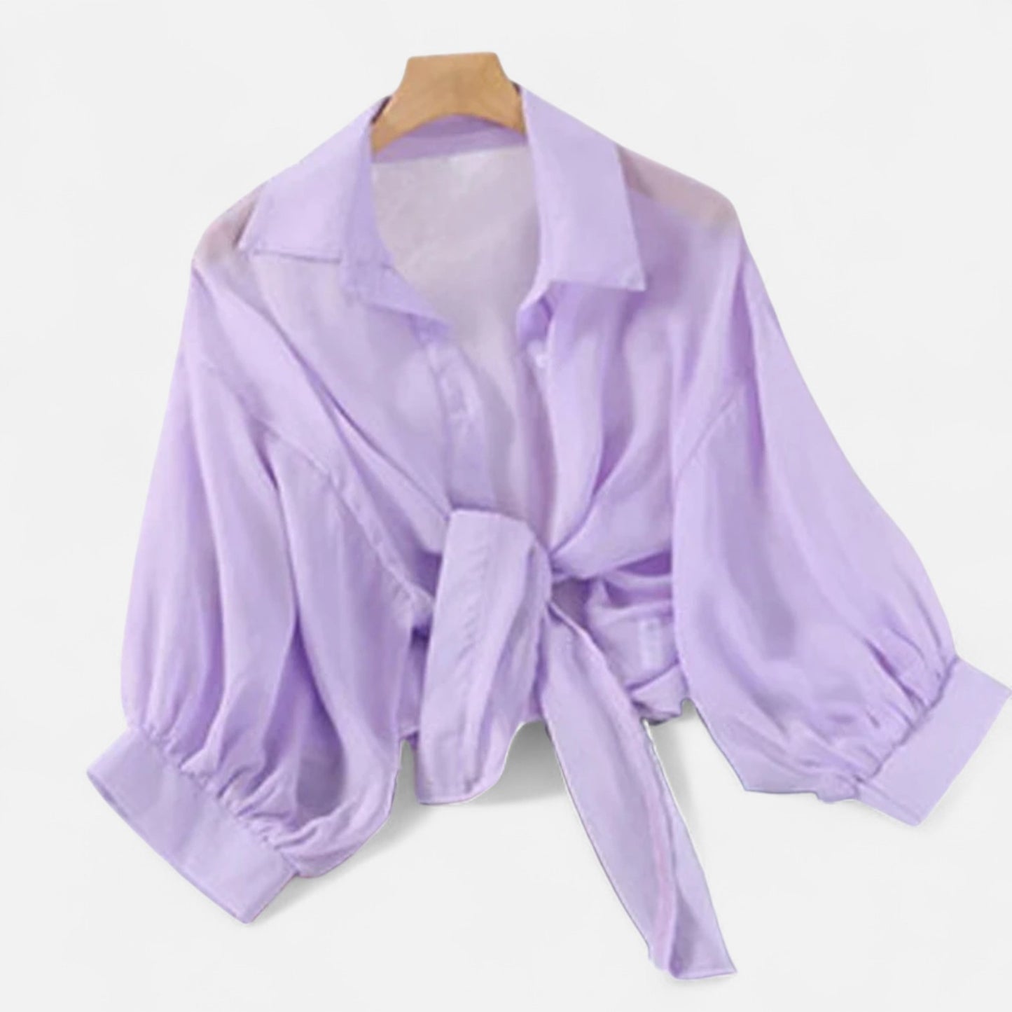 Locese | Women’s Summer Chiffon Blouse – Light Elegance with a Softly Cinched Waist