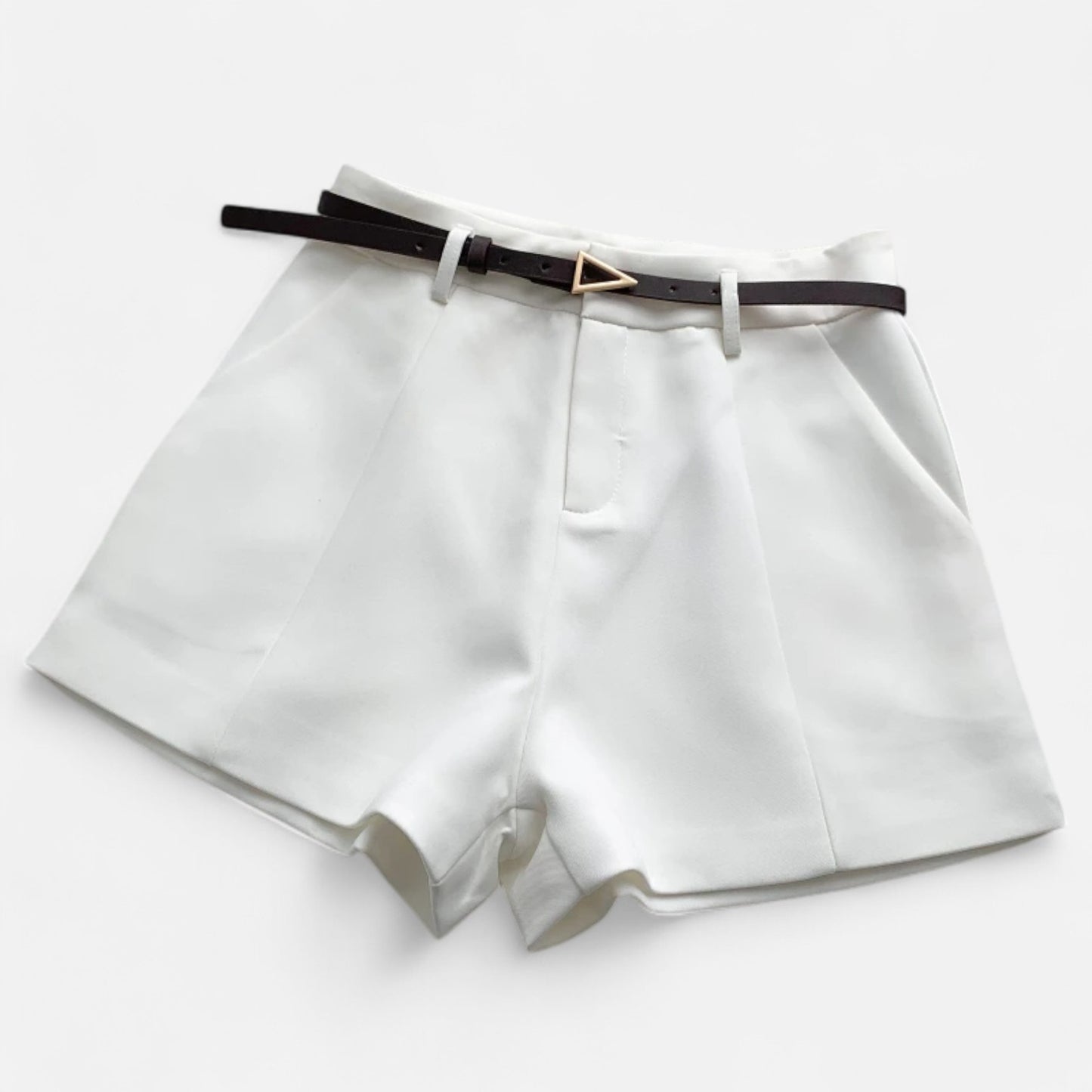 Locese | Women’s High-Waisted A-Line Shorts – Tailored Charm with Vintage Grace